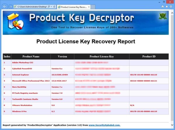 Product Key Decryptor 5.1